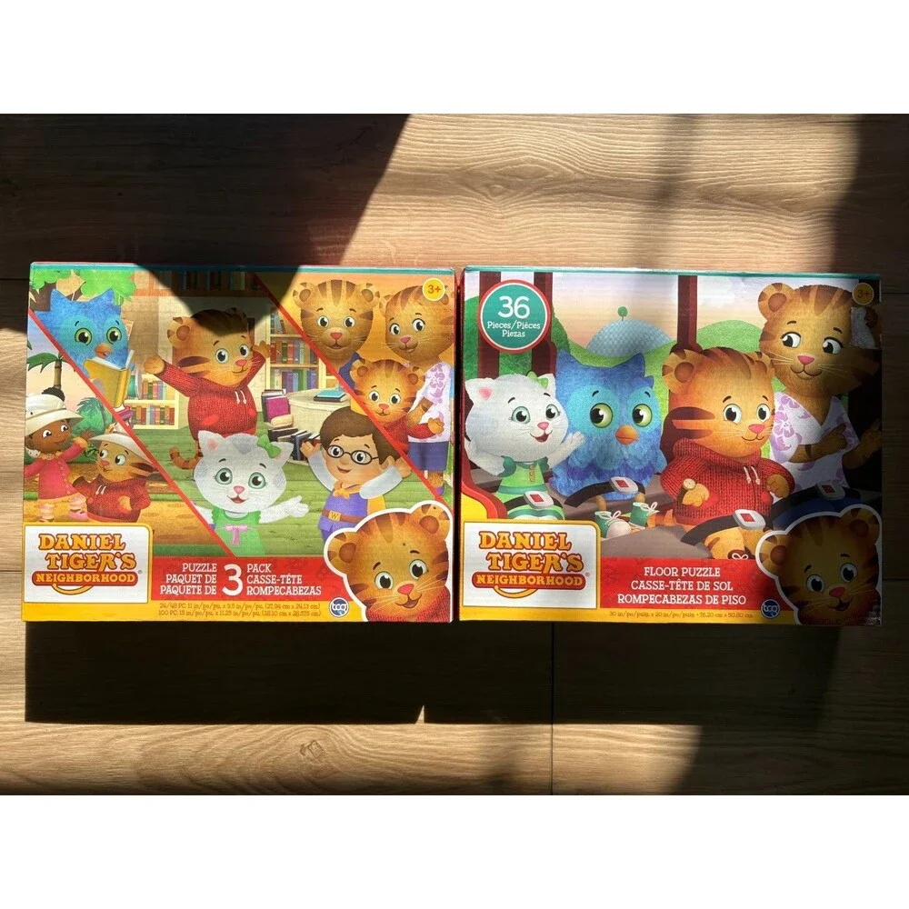 Daniel Tiger's Neighborhood Puzzle Lot 36 Pc Floor Puzzle & 3 Pack 24 48 100 Pc